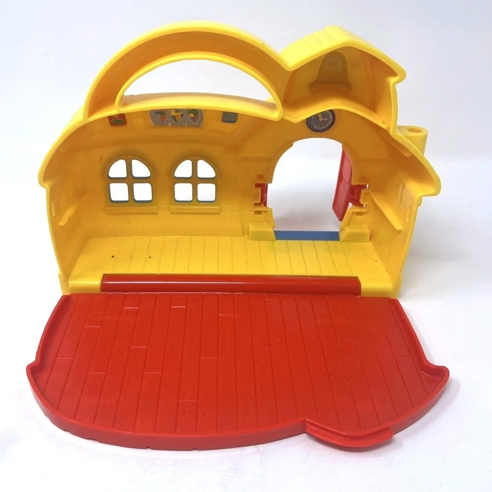 Vintage 90s Mattel Disney Mickey Mouse Carry Around School Playset 6 Figures